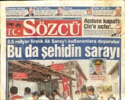 Sözcü Gazetesi 29 Temmuz 2015 - Erdoğan Açılımı Kapattı Çine Uçtu GZ101055 - 1