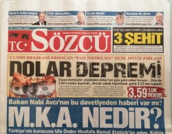 Sözcü Gazetesi 3 Aralık 2016 Yunan Cirit Atıyor Bakan Hala 18 Ada Bizim Diyor -GZ44778 - 1