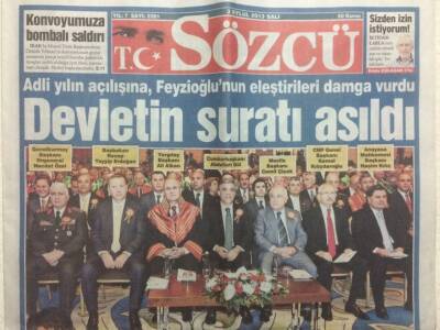 Sözcü Gazetesi 3 Eylül 2013 - Devletin Suratı Asıldı GZ29837 - 1
