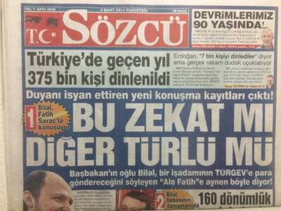 Sözcü Gazetesi 3 Mart 2014 - Bu Zekat mı Diğer Türlü mü? GZ29558 - 1