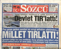 Sözcü Gazetesi 3 Ocak 2014 - Erdoğanın Gizli Hesaplarının Dökümü Merkelin Eline Geçti GZ100764 - 2