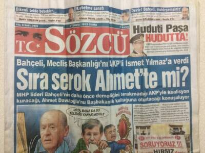 Sözcü Gazetesi 3 Temmuz 2015 - Sıra Serok Ahmette mi GZ29836 - 1