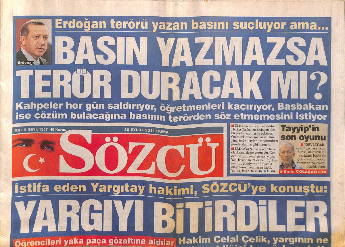 Sözcü Gazetesi 30 Eylül 2011 - İbo'ya Evlilik Yaradı - Nuri Şahin Çok İddialı GZ154938 - 1