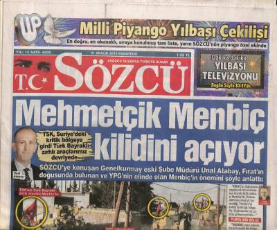 Sözcü Gazetesi 31 Aralık 2018 - 104 Yıl Önce Donarak ÖldülerSarıkamış Destanı, 2019 da Yıldızlar Evinize Yağacak GZ95056 - 1
