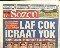 Sözcü Gazetesi 31 Temmuz 2015 - Devlette Laf Çok İcraat Yok GZ101058 - 2