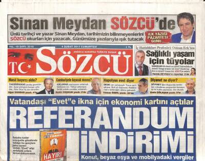Sözcü Gazetesi 4 Şubat 2017 - Fatura Krizine İstifa Çağrısı - Trumptan İrana Tepki GZ95456 - 1