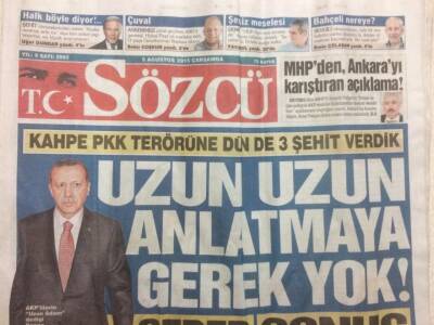 Sözcü Gazetesi 5 Ağustos 2015 - Uzun Uzun Anlatmaya Gerek Yok GZ29840 - 1