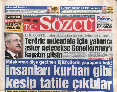 Sözcü Gazetesi 5 Ekim 2014 - Erdoğanın Damadı Berat da Vakıfçı Oldu GZ106866 - 1