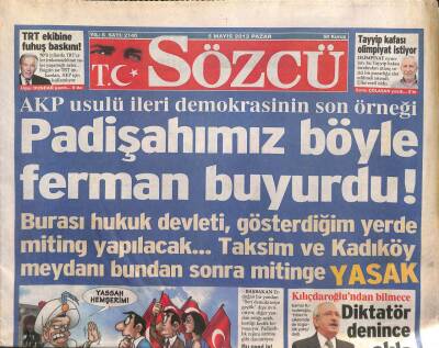 Sözcü Gazetesi 5 Mayıs 2013 - Niğdede Atatürk , İnönü Ve Türk Büyüklerinin Heykelleri Kaldırıldı GZ106880 - 1