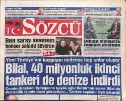 Sözcü Gazetesi 6 Aralık 2014 - Zorunlu Osmanlıca Dersine Tepki GZ100113 - 1