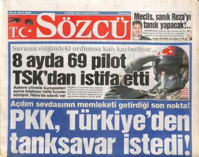 Sözcü Gazetesi 6 Ekim 2014 - Işid Bombası Suruçu Vurdu Sınırdaki Mahalleler Boşaldı GZ106859 - 1