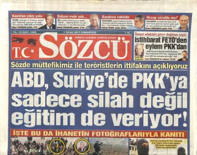Sözcü Gazetesi 7 Ocak 2017 - 612 Bin Askeri 250 Bin Polisi Olan Ülkeyiz ! GZ84426 - 1