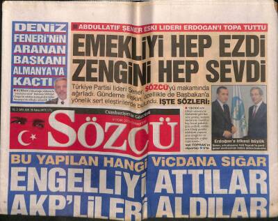 Sözcü Gazetesi 9 Ocak 2010 - Kuyumcudan Cephanelik Çıktı - Kanadoğluna Ergenekon Sorgusu GZ95518 - 1