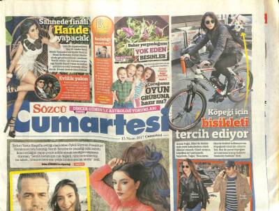 Sözcü Gazetesi Cumartesi Eki 15 Nisan 2017 - Sahnede Finali Hande Yener Yapacak GZ105718 - 1