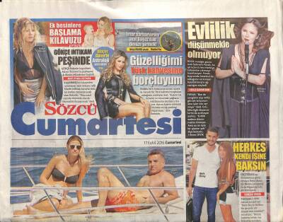 Sözcü Gazetesi Cumartesi Eki 17 Eylül 2016 - Gökçe Bahadır Başrolünü Alican Yücesoyla Paylaşacağı Filmin Çekimlerine Başladı GZ96685 - 1