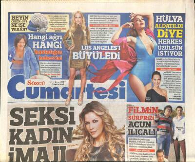 Sözcü Gazetesi Cumartesi Eki 21 Ekim 2017 - Aşk Ölsün Oyunu Günay Karacaoğlu Tarafından Tekrar Sahneye Koyuldu,Seksi Kadın İmajı Üstüme Yapıştı GZ95016 - 1