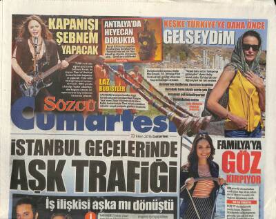 Sözcü Gazetesi Cumartesi Eki 22 Ekim 2016 - Gupse Özay Misafirlerine Jest Yaptı,Andie MacDowell Karmaşık ve Değişken Bir Kadınım Yorumunu Yaptı GZ95019 - 1