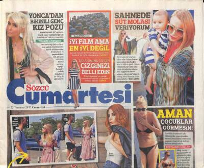 Sözcü Gazetesi Cumartesi Eki 22 Temmuz 2017 - İrem Derici Ve Lider Şahin Karadağda Barışma Tatili GZ95022 - 1