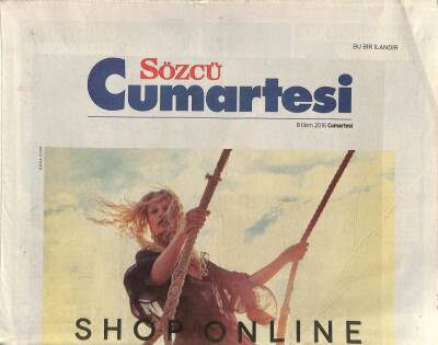 Sözcü Gazetesi Cumartesi Eki 8 Ekim 2016 - Merve Boluğura Çok Cüzi Rakam ! GZ84430 - 1