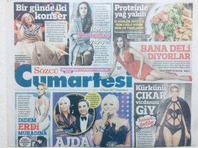 Sözcü Gazetesi Cumartesi Eki 8 Nisan 2017 - Türkan Şoray Yazarlık Hoşuma Gitti GZ43172 - 1