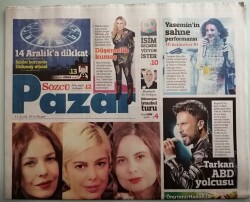Sözcü Gazetesi Pazar Eki 11 Aralık 2016 Defne Joy Foster Su Testisi Değildi - GZ44255 - 1