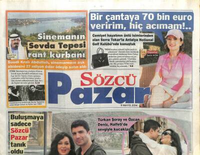 Sözcü Gazetesi Pazar Eki 11 Mayıs 2014 - Türkan Şoray Ve Özcan Deniz Halfetide Sevgiyle Kucaklaştı GZ107349 - 1