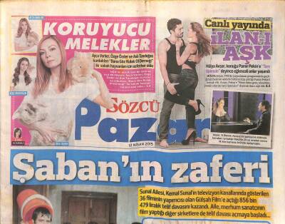 Sözcü Gazetesi Pazar Eki 12 Nisan 2015 - Sinem Kobal , Alkollü Olduğu Halde Araç Kullandı GZ116869 - 1