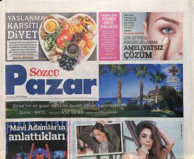 Sözcü Gazetesi Pazar Eki 14 Ocak 2018 - Nur Fettahoğlu Sessiz Çığlık Atan Kadınları Düşündüm Dedi GZ95011 - 1