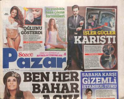 Sözcü Gazetesi Pazar Eki 16 Nisan 2017 - Ben Her Bahar Aşık Olurum Ayşegül Aldinç,Param Olmadığı İçin Filmi Önce Sattım Sonra ÇektimMüfit Can GZ95010 - 1