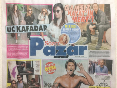 Sözcü Gazetesi Pazar Eki 18 Ekim 2015 - Kıvanç Tatlıtuğ,Tarzan Kıvanç GZ27883 - 1
