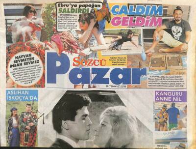 Sözcü Gazetesi Pazar Eki 19 Temmuz 2015 - Ebru Şallıya Papağan Saldırdı GZ113237 - 1