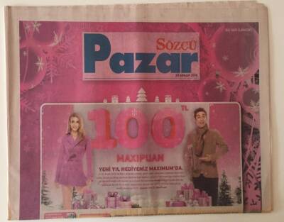 Sözcü Gazetesi Pazar Eki 20 Aralık 2015 - Muhteşem Yüzyıl Köseme Yeni Kan Beren Saat GZ31465 - 1