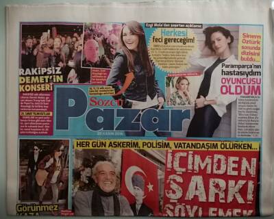 Sözcü Gazetesi Pazar Eki 20 Kasım 2016 Ezgi Moladan Şaşırtan Açıklama - Sinem Öztürk Sonunda Dizisini Buldu - GZ44257 - 2