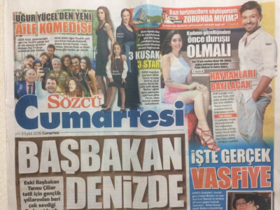 Sözcü Gazetesi Pazar Eki 3 Eylül 2016 - Yalının Hayranları Bayılacak GZ29109 - 1