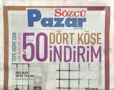 Sözcü Gazetesi Pazar Eki 8 Mart 2015 - Ünlü Oyuncu Nilüfer Açıkalın , Yaşadığım Ağır Olaylardan Sonra Psikoloğun Kapısını Çaldım dedi... GZ109902 - 1
