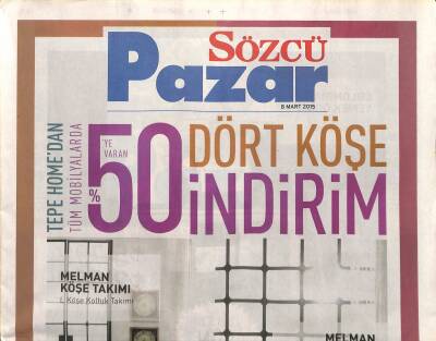 Sözcü Gazetesi Pazar Eki 8 Mart 2015 - Ünlü Oyuncu Nilüfer Açıkalın , Yaşadığım Ağır Olaylardan Sonra Psikoloğun Kapısını Çaldım dedi... GZ117068 - 1
