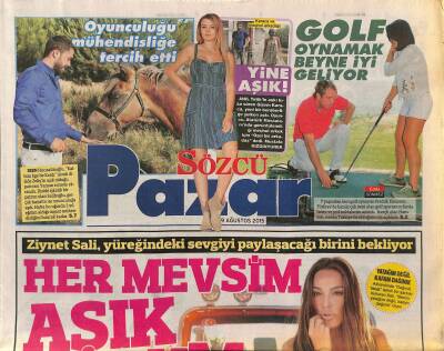 Sözcü Gazetesi Pazar Eki 9 Ağustos 2015 - Ziynet Sali , Yüreğindeki Sevgiyi Paylaşacağı Birini Bekliyor GZ123295 - 1