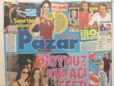 Sözcü Gazetesi Pazar Eki İbrahim Tatlıses Değişti,Sibel Can Kiloları Geri Aldı 31 Temmuz 2016 - GZ29108 - 1