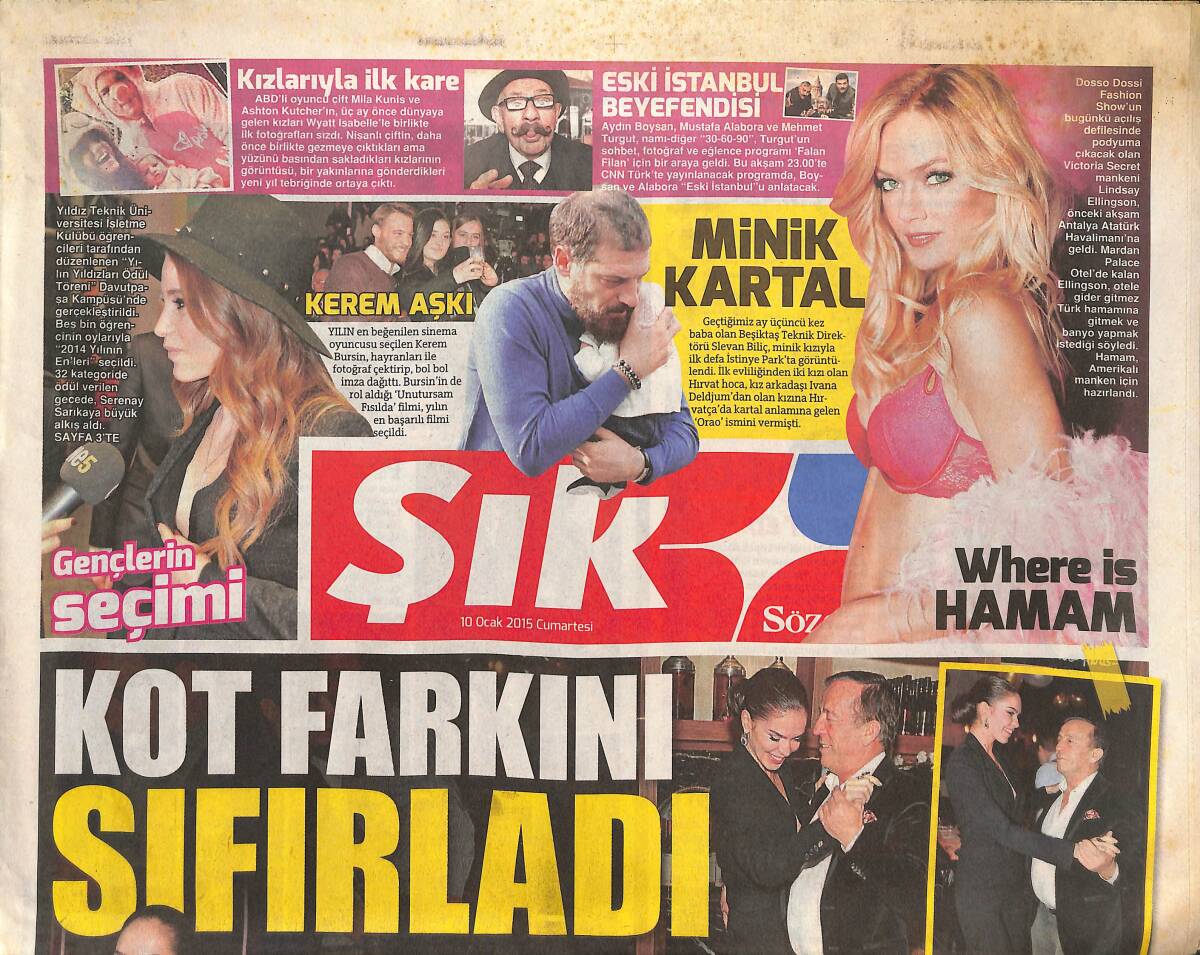Sözcü Gazetesi Şık Eki 10 Ocak 2015 - Ali Ağaoğlu Rus Sevgilisine Süpriz Doğum Günü Düzenledi - Kerem Bursin Aşkı GZ135924 - 1