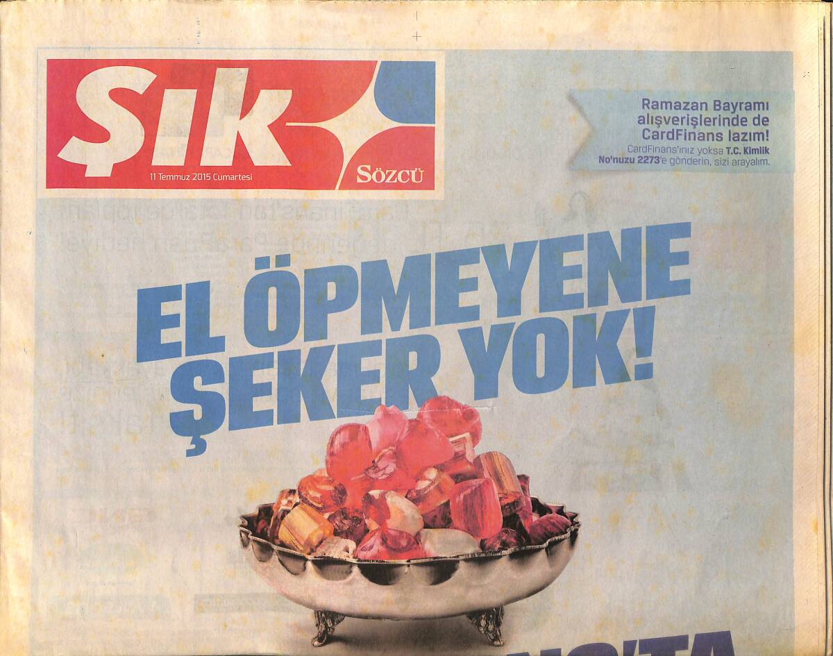 Sözcü Gazetesi Şık Eki 11 Temmuz 2015 GZ154631 - 1