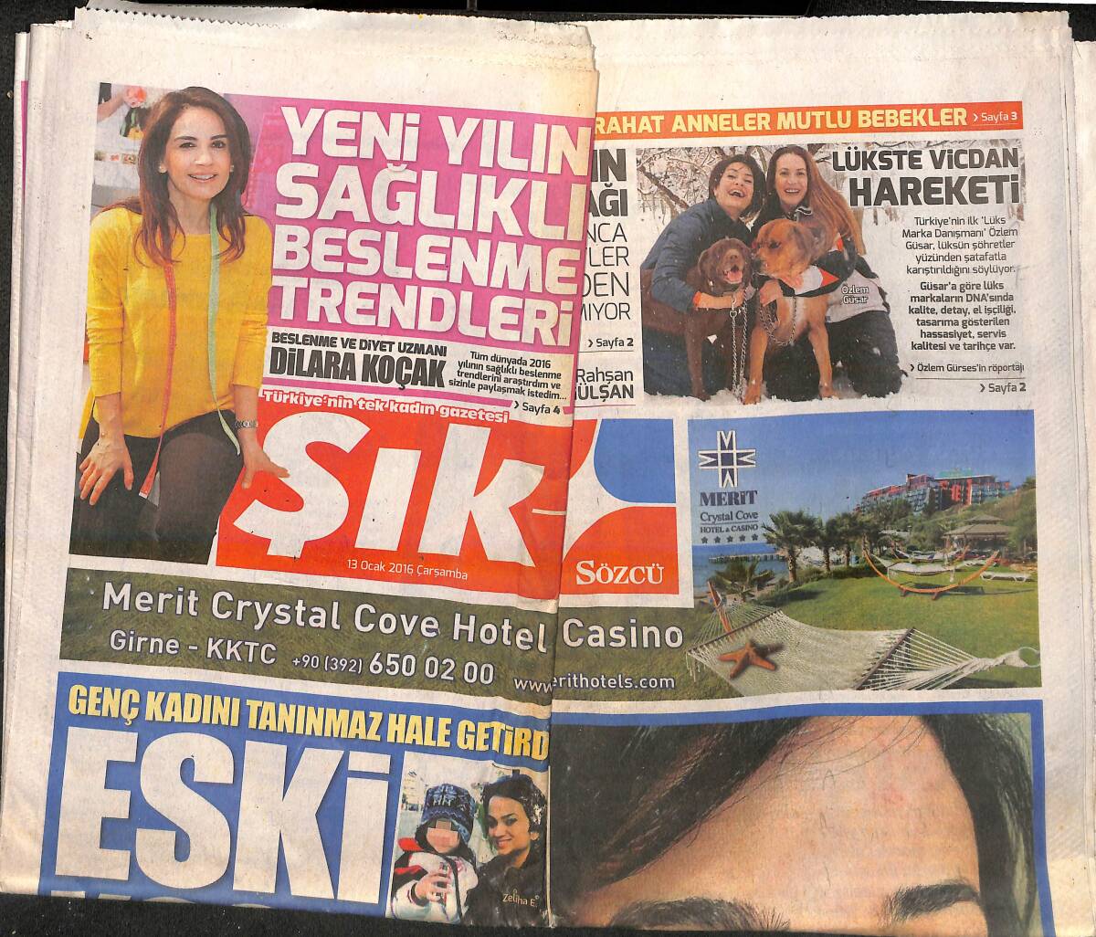Sözcü Gazetesi Şık Eki 13 Ocak 2016 - Merve Boluğur'dan Murat Dalkılıç'a Destek! - Oyuncu Çiğdem Batur Manken Oldu! GZ138813 - 1