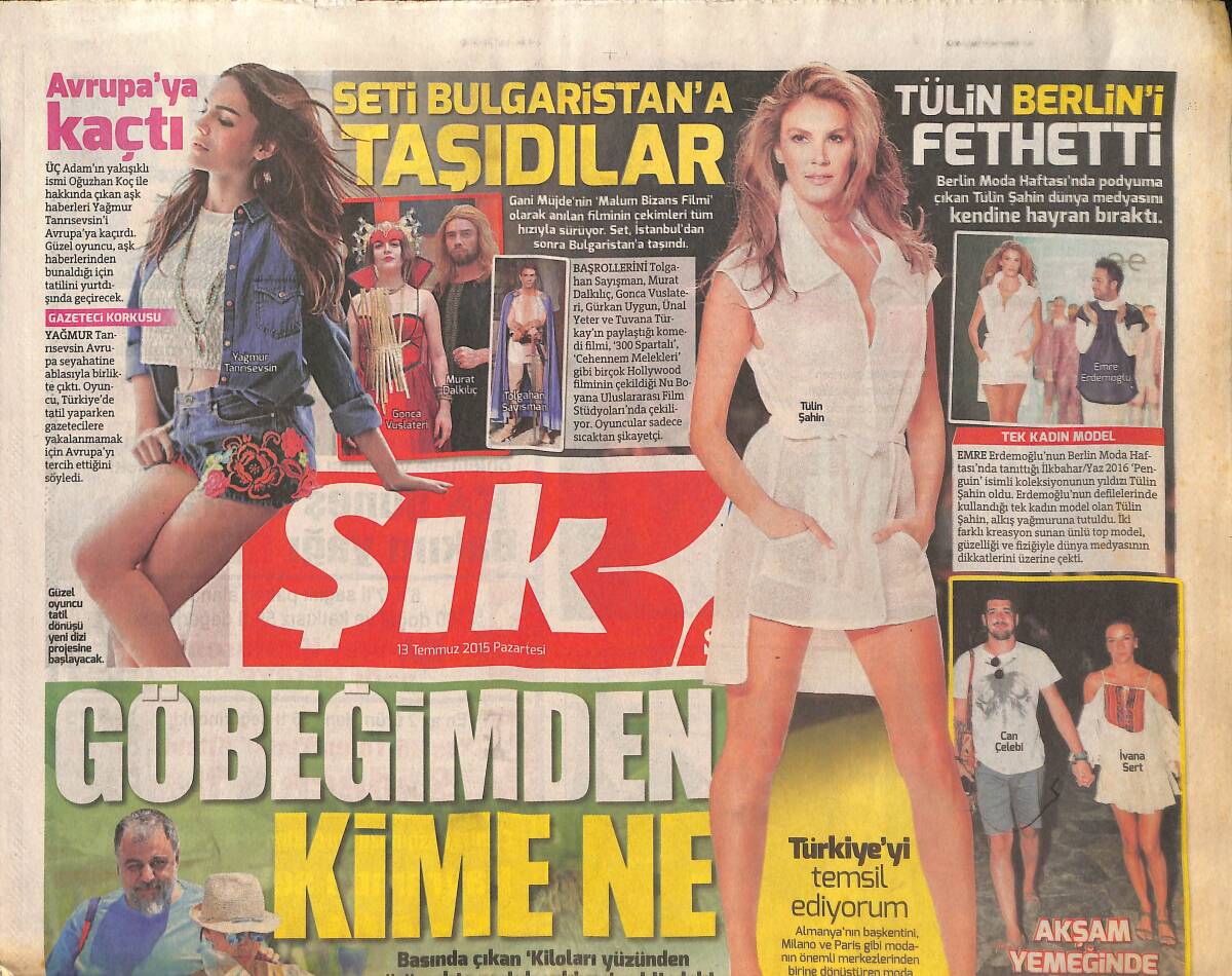 Sözcü Gazetesi Şık Eki 13 Temmuz 2015 - Oya Aydoğan: Makas Almaya Doyamadı - Tülin Şahin Berlin'i Fethetti! GZ137268 - 1