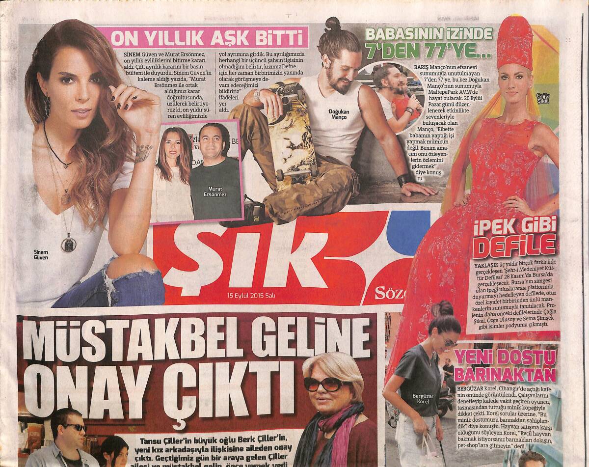 Sözcü Gazetesi Şık Eki 15 Eylül 2015 - Doğukan Manço Babasının İzinde GZ160033 - 1