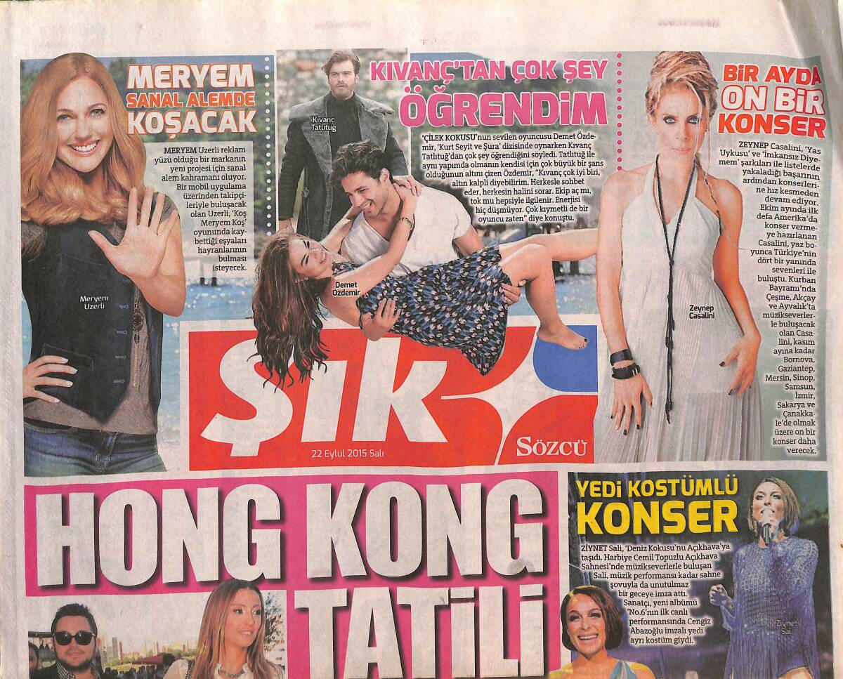 Sözcü Gazetesi Şık Eki 22 Eylül 2015 - 67. Emmy Ödülleri'ne Game of Thrones Damgası - Meryem Üzerli Sanal Alemde Koşacak GZ135956 - 1