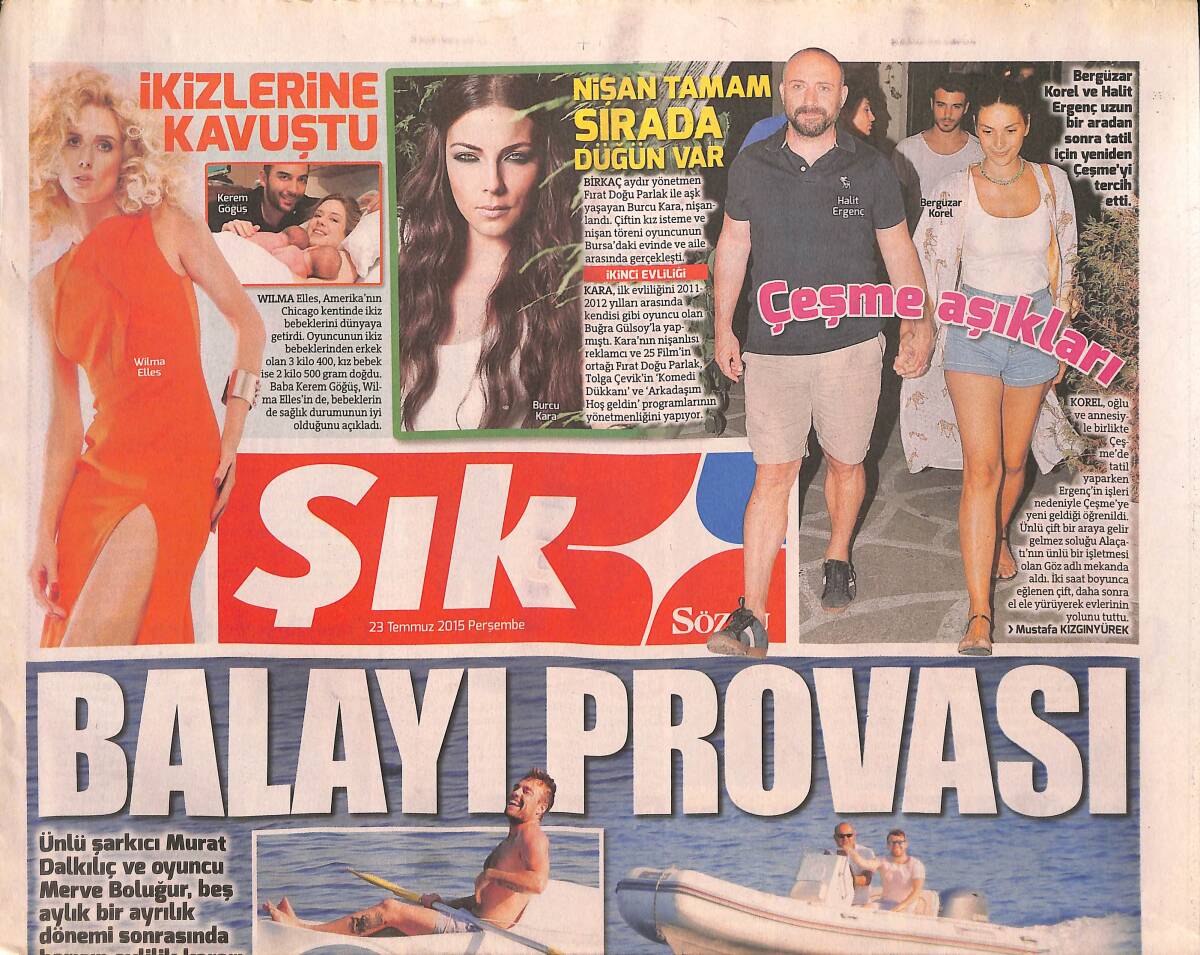 Sözcü Gazetesi Şık Eki 23 Temmuz 2015 - İbrahim Kutluay'dan Camide Transfer Görüşmesi - Kentli Ozanlardan Yeni Albüm Geliyor GZ135171 - 1