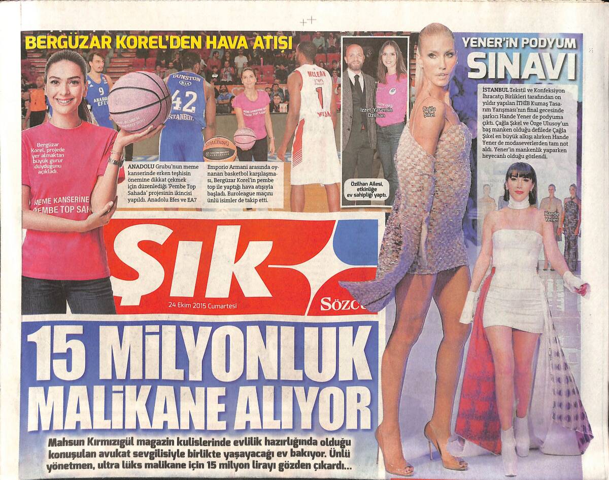 Sözcü Gazetesi Şık Eki 24 Ekim 2015 - Teoman Bildiğiniz Gibi - Bülent Ersoy , Erbakan Malkoç'a Yaptırdığı VIP Aracını Teslim Aldı GZ159976 - 1
