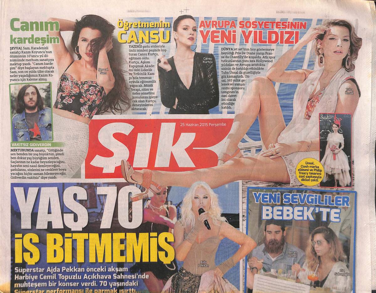Sözcü Gazetesi Şık Eki 25 Haziran 2015 - Kazım Koyuncu 'Vakitsiz Gidiverdin' - Uğur Yücel: Fim'i Ara Güler'e Adayacağım! GZ138699 - 1