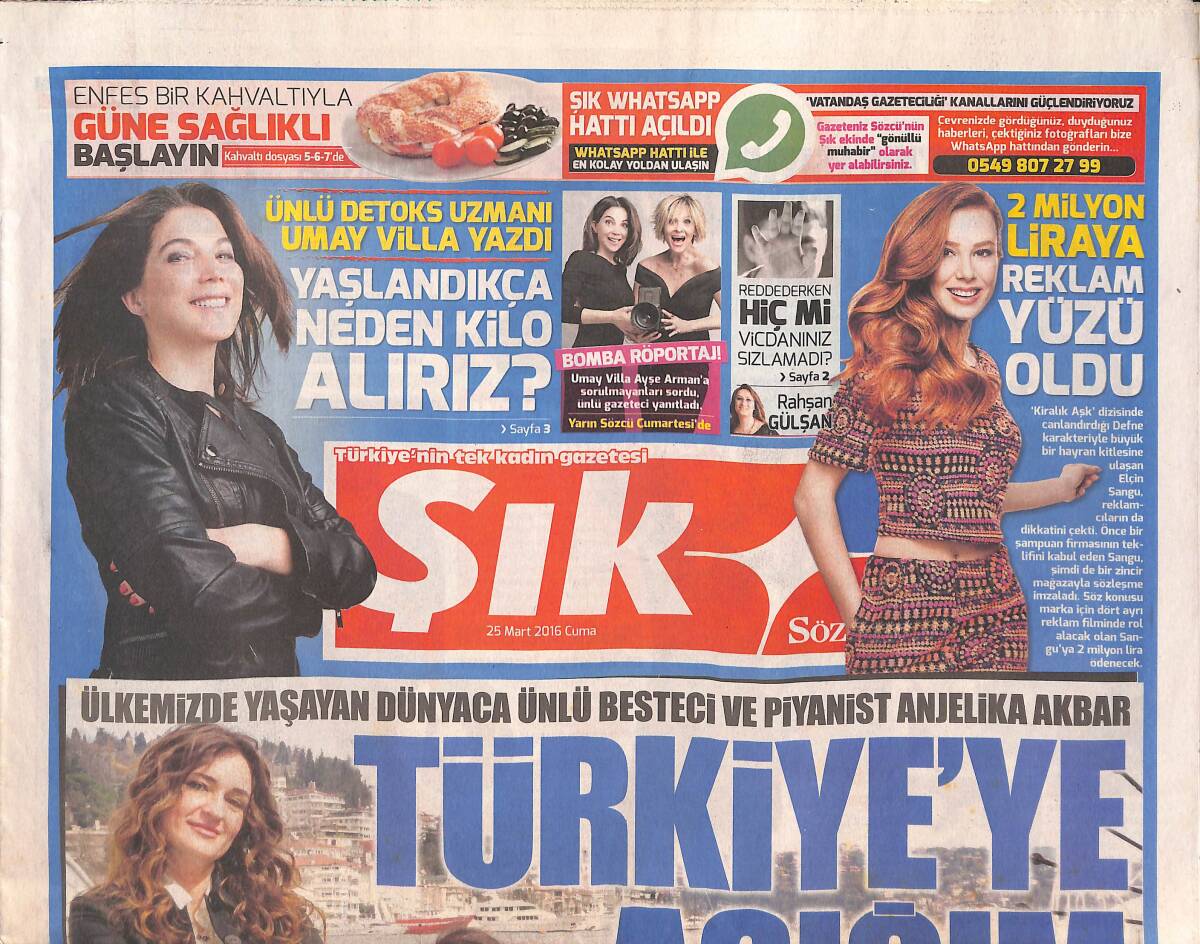Sözcü Gazetesi Şık Eki 25 Mart 2016 - Gülben Ergen Tren Garında Klip Çekti GZ134971 - 1