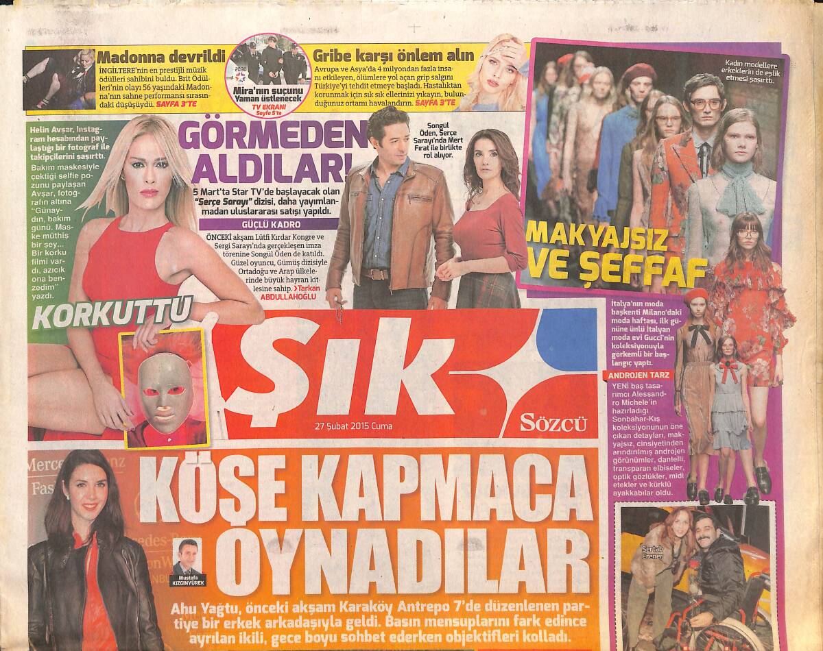 Sözcü Gazetesi Şık Eki 27 Şubat 2015 - Şebnem Ferah Sporcu Sevgilisi - 14'üncü Vehbi Koç Ödülü GZ136030 - 1