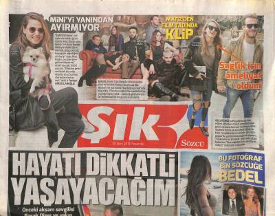 Sözcü Gazetesi Şık Eki 29 Ekim 2015 - Bu Fotoğraf Bin Sözcüğe Bedel * Hacı Sabancı - Özge Ulusoy GZ117002 - 1